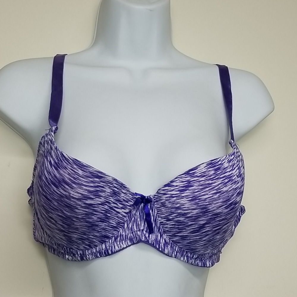 Women's 36B Viola's Secret Purple Heathered Bra